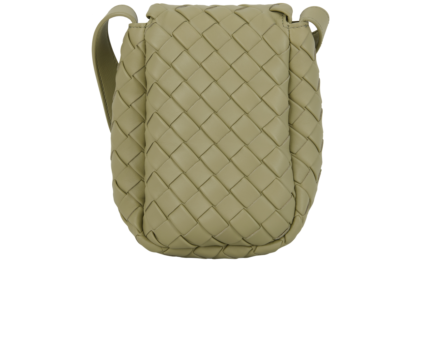 Mini Vertical Cobble Crossbody, &pound;795, Handbags, Green, Leather, Back view